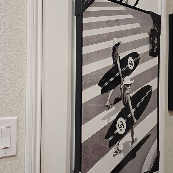 Glossista Ebellished Art CHANEL Surfboard Framed Wall Decor - Picture 5 of 7